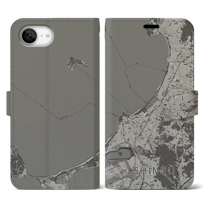 【新宮（福岡県）】地図柄iPhoneケース（手帳タイプ）