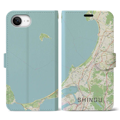 【新宮（福岡県）】地図柄iPhoneケース（手帳タイプ）