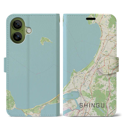 【新宮（福岡県）】地図柄iPhoneケース（手帳タイプ）