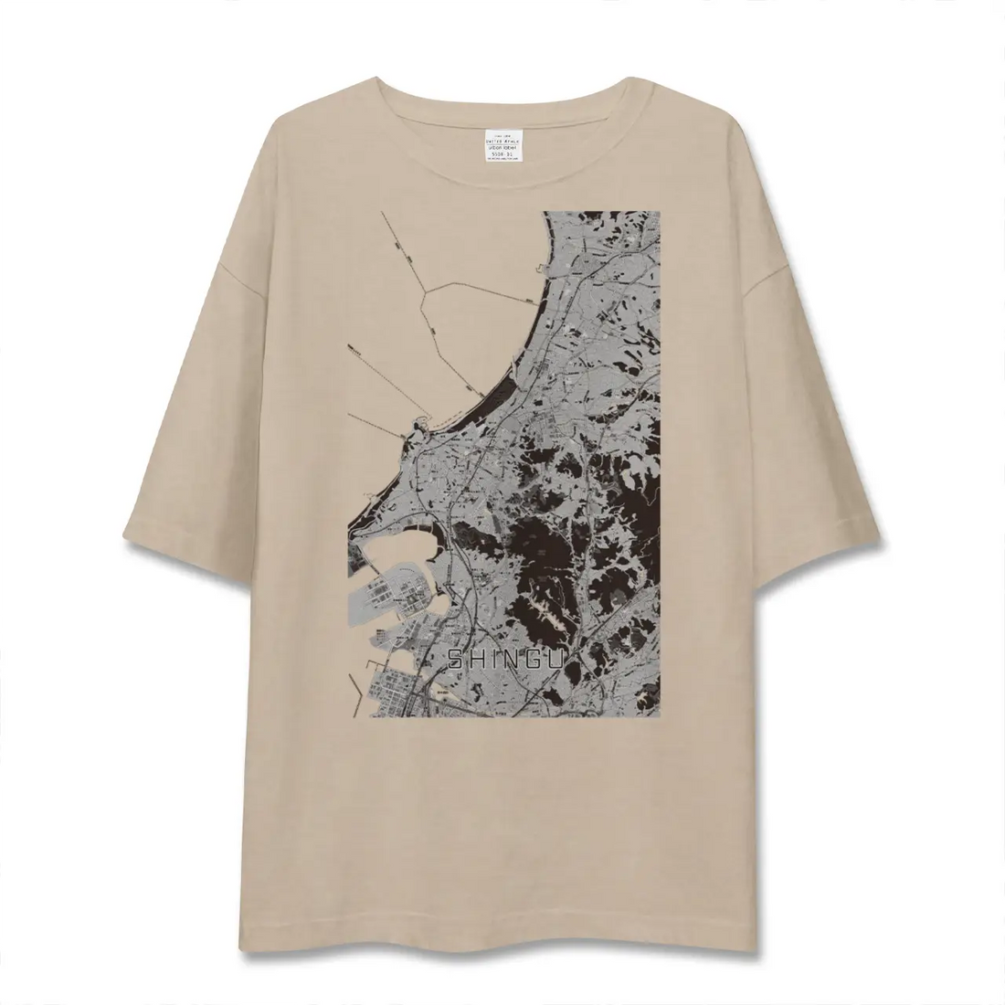 【新宮（福岡県）】地図柄ビッグシルエットTシャツ