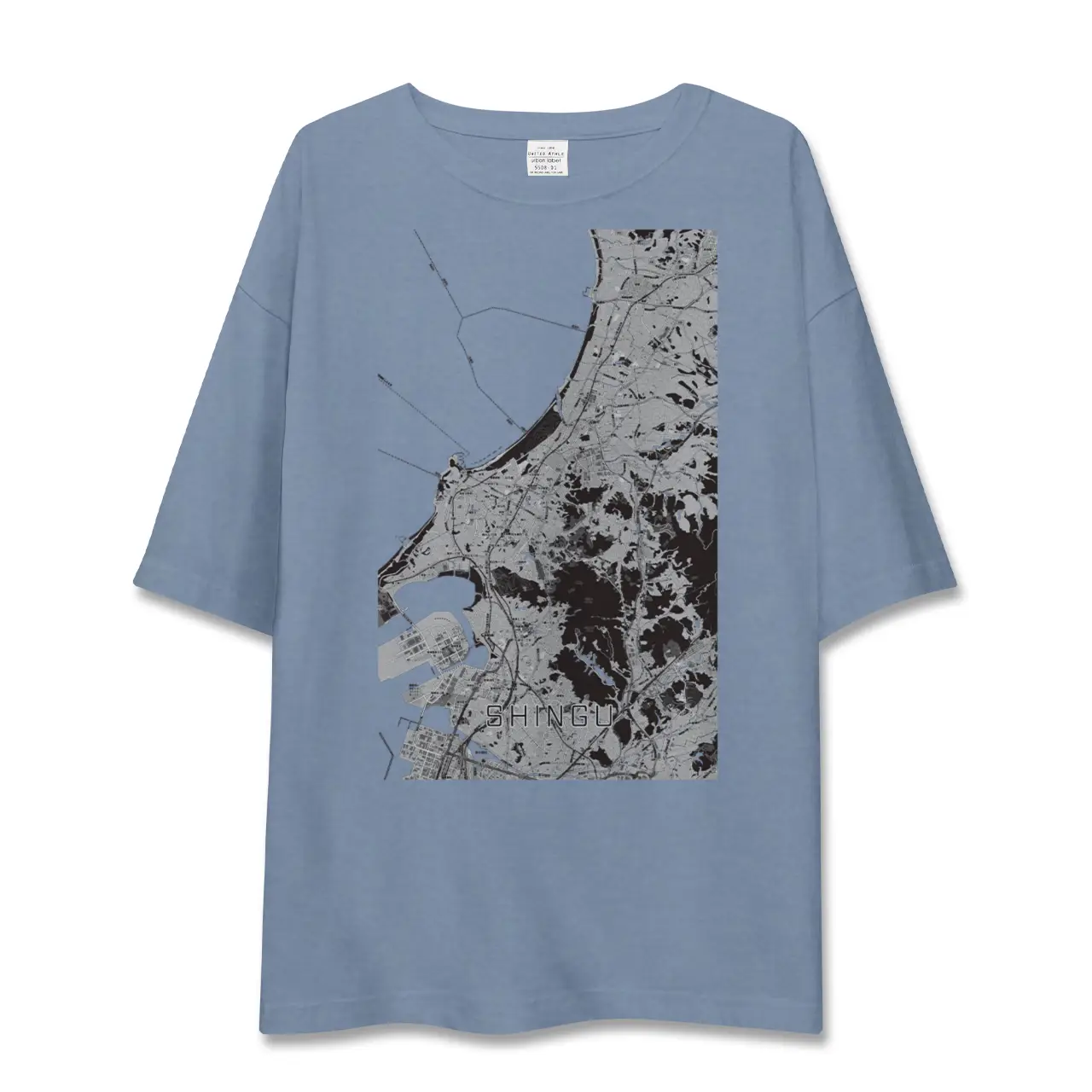 【新宮（福岡県）】地図柄ビッグシルエットTシャツ