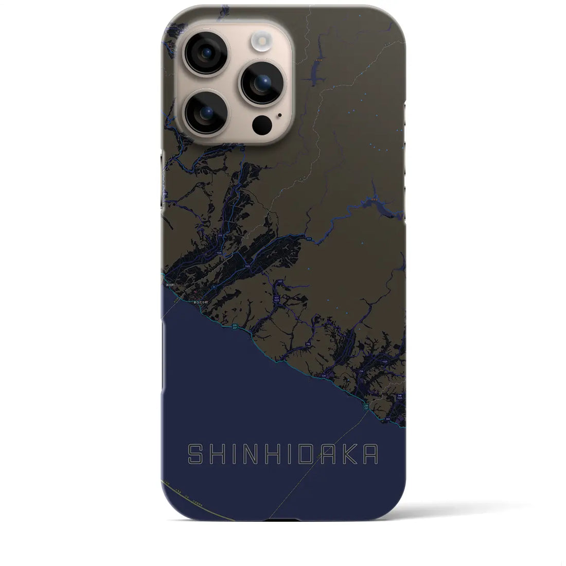 【新ひだか(北海道)】地図柄iPhoneケース(バックカバータイプ)