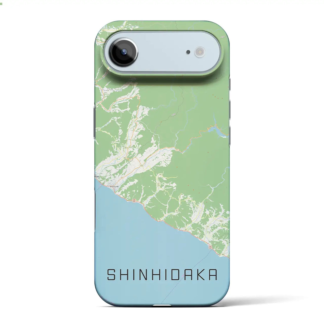 【新ひだか（北海道）】地図柄iPhoneケース（バックカバータイプ）ナチュラル・iPhone 17 Pro Max 用