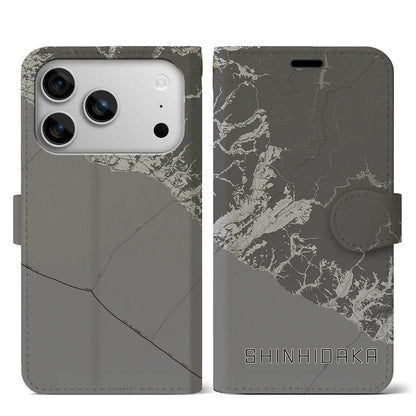 【新ひだか（北海道）】地図柄iPhoneケース（手帳タイプ）