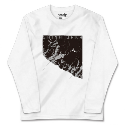 【新ひだか（北海道）】地図柄ロングスリーブTシャツ
