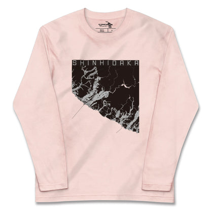 【新ひだか（北海道）】地図柄ロングスリーブTシャツ
