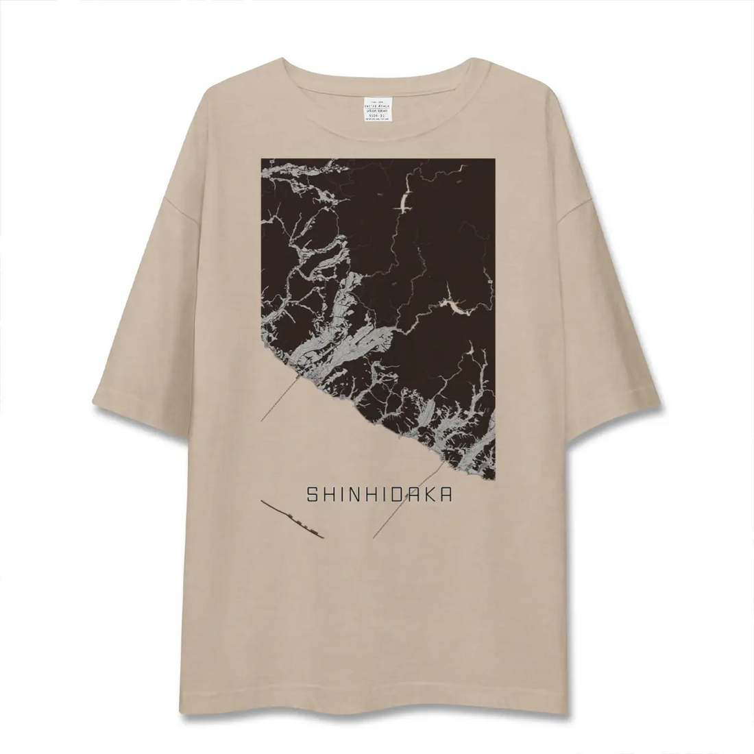 【新ひだか（北海道）】地図柄ビッグシルエットTシャツ