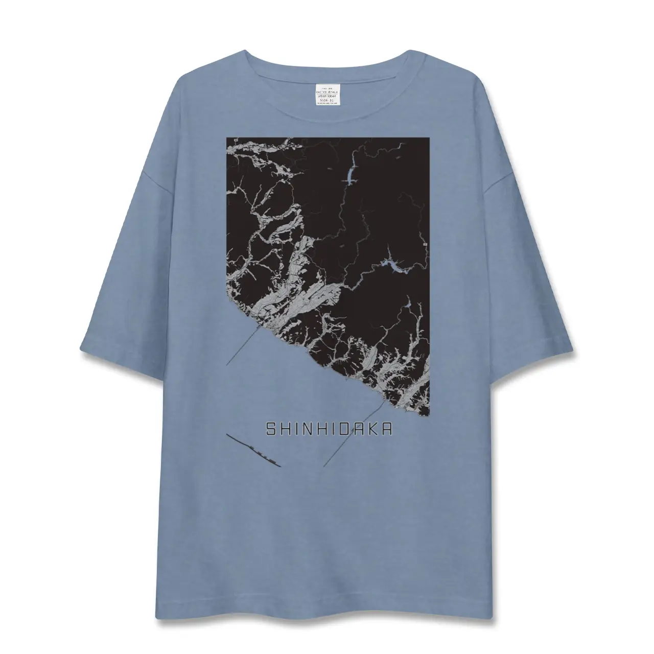 【新ひだか（北海道）】地図柄ビッグシルエットTシャツ