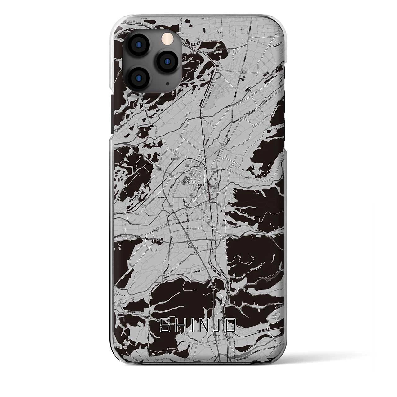 【新庄（山形県）】地図柄iPhoneケース（クリアタイプ）