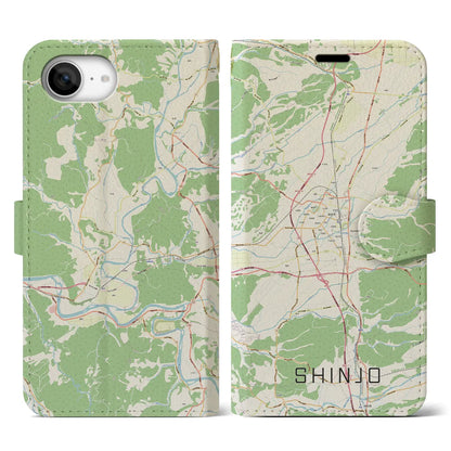 【新庄（山形県）】地図柄iPhoneケース（手帳タイプ）