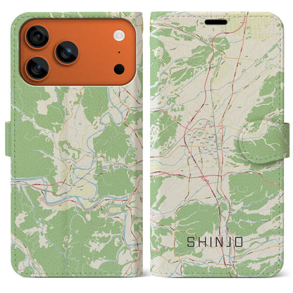 【新庄（山形県）】地図柄iPhoneケース（手帳タイプ）