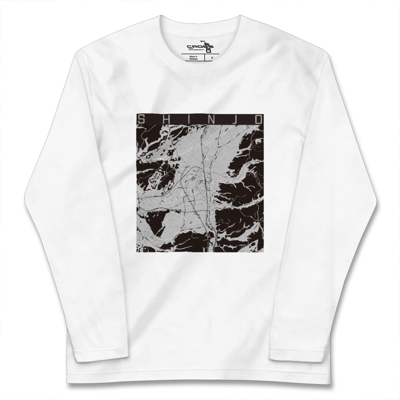 【新庄（山形県）】地図柄ロングスリーブTシャツ