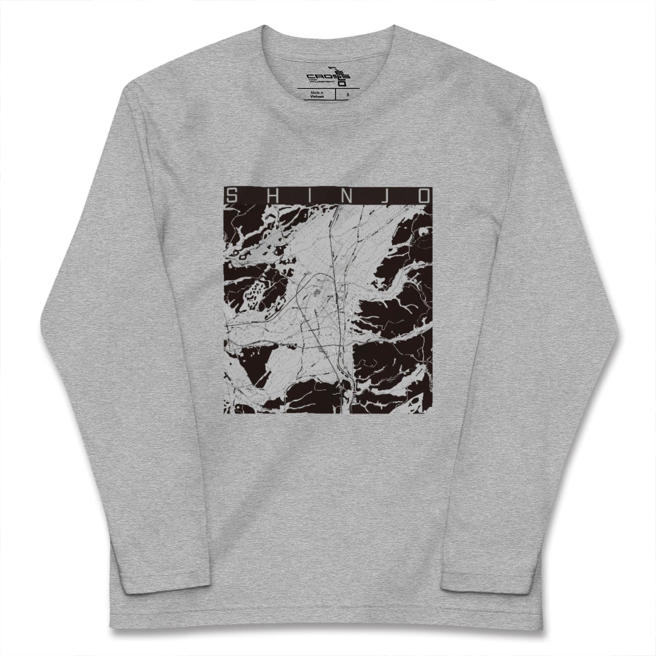 【新庄（山形県）】地図柄ロングスリーブTシャツ