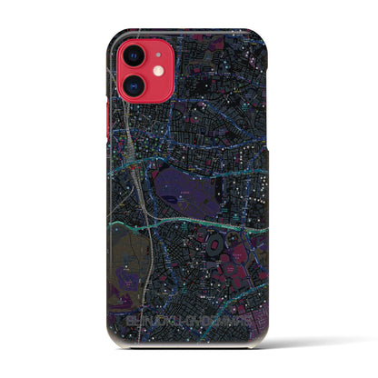 【新宿御苑前（東京都）】地図柄iPhoneケース（バックカバータイプ）