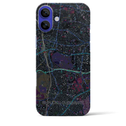 【新宿御苑前（東京都）】地図柄iPhoneケース（バックカバータイプ）