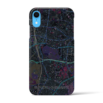 【新宿御苑前（東京都）】地図柄iPhoneケース（バックカバータイプ）