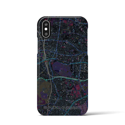 【新宿御苑前（東京都）】地図柄iPhoneケース（バックカバータイプ）