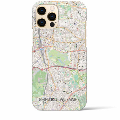 【新宿御苑前（東京都）】地図柄iPhoneケース（バックカバータイプ）