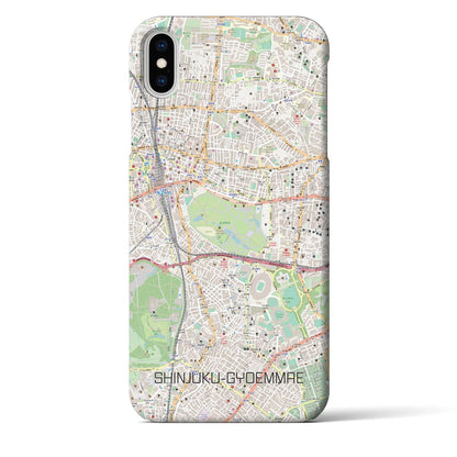 【新宿御苑前（東京都）】地図柄iPhoneケース（バックカバータイプ）