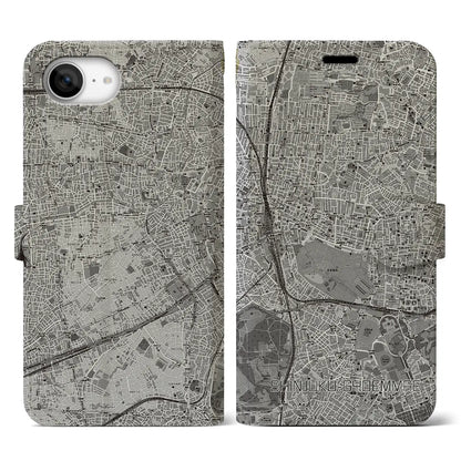 【新宿御苑前（東京都）】地図柄iPhoneケース（手帳タイプ）