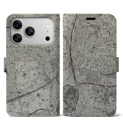 【新宿御苑前（東京都）】地図柄iPhoneケース（手帳タイプ）