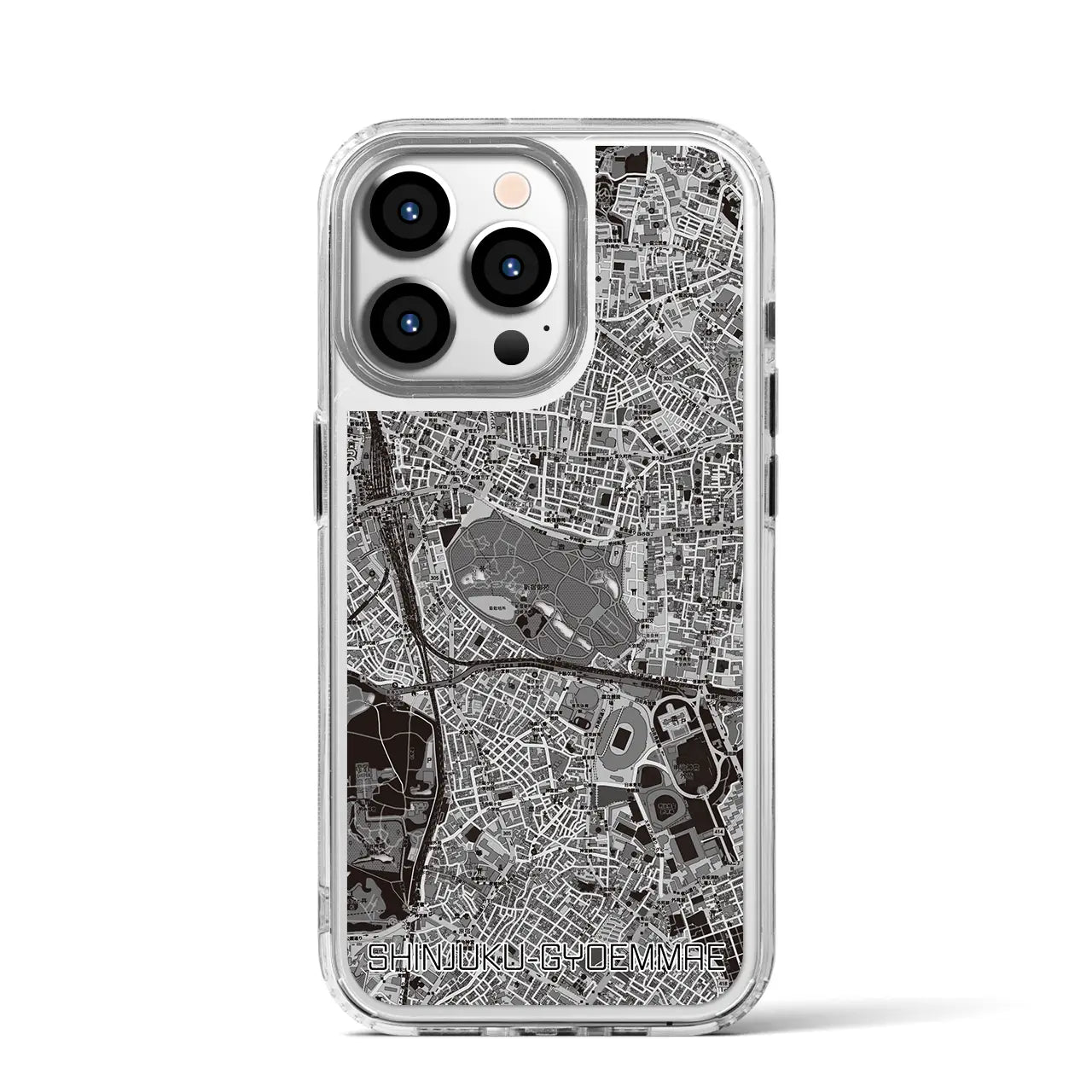 【新宿御苑前（東京都）】地図柄iPhoneケース（MagSafeタイプ）