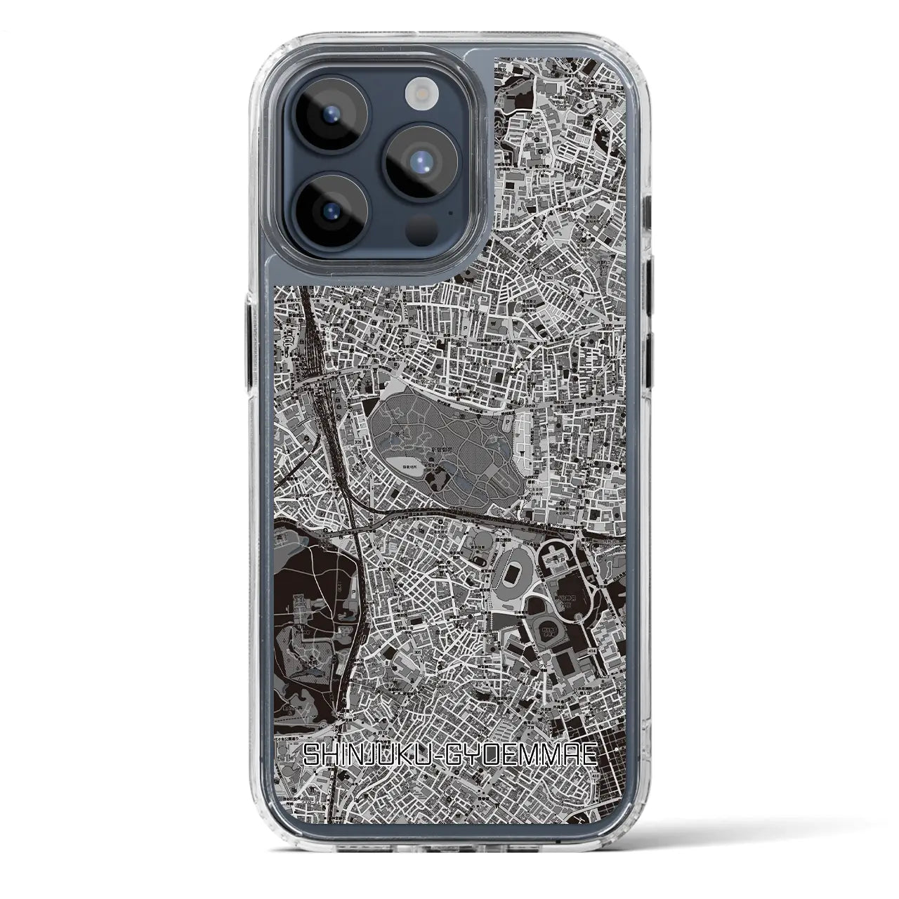 【新宿御苑前（東京都）】地図柄iPhoneケース（MagSafeタイプ）