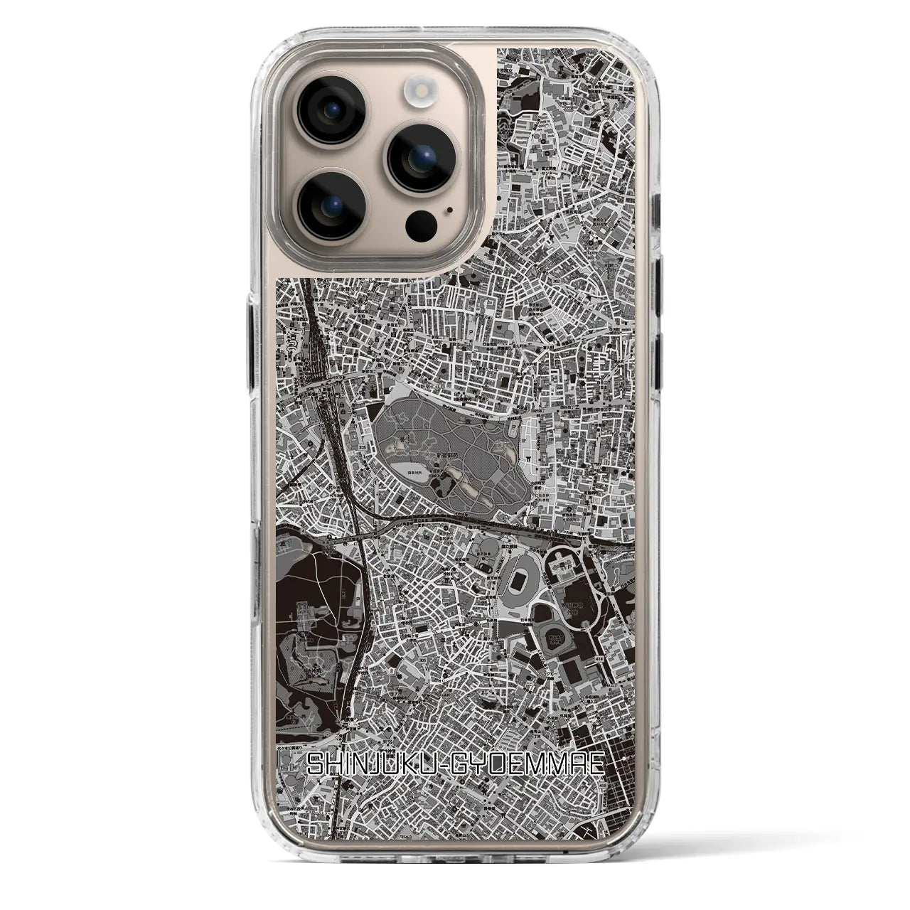 【新宿御苑前（東京都）】地図柄iPhoneケース（MagSafeタイプ）