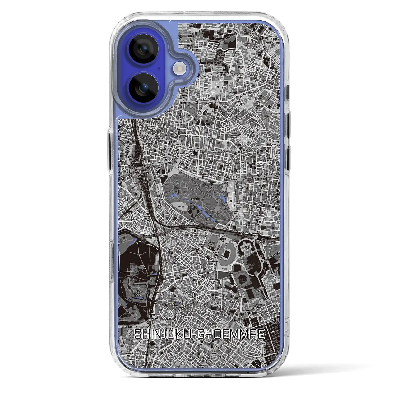 【新宿御苑前（東京都）】地図柄iPhoneケース（MagSafeタイプ）