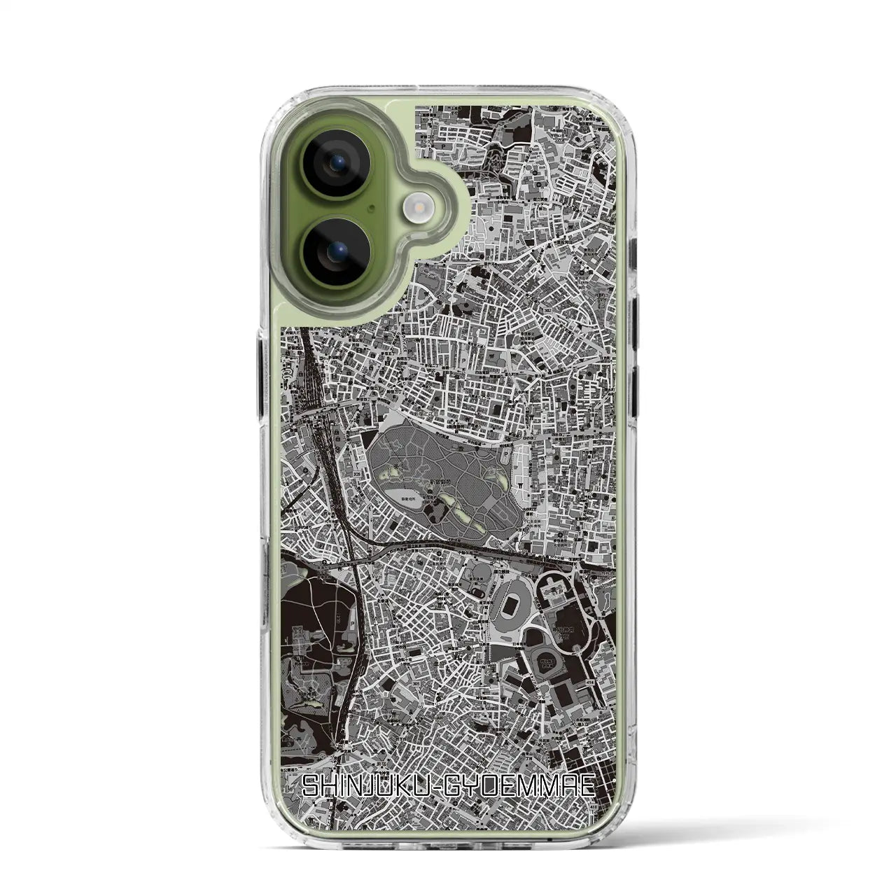 【新宿御苑前（東京都）】地図柄iPhoneケース（MagSafeタイプ）