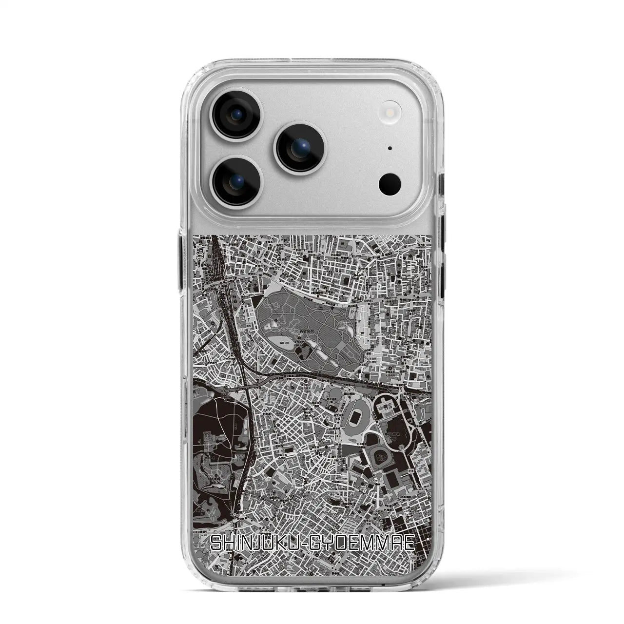 【新宿御苑前（東京都）】地図柄iPhoneケース（MagSafeタイプ）