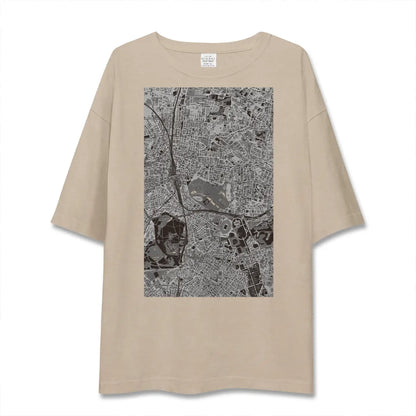 【新宿御苑前（東京都）】地図柄ビッグシルエットTシャツ