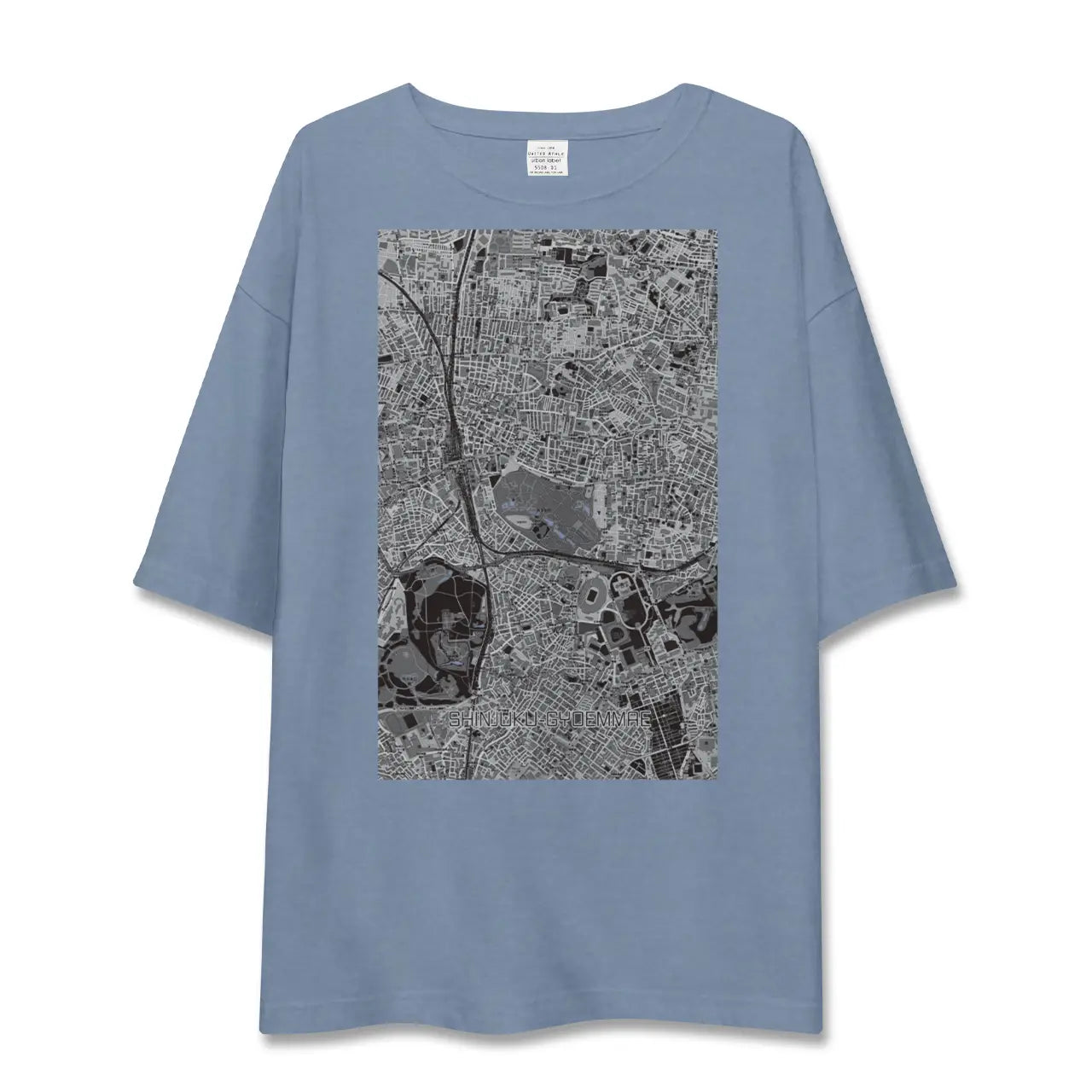 【新宿御苑前（東京都）】地図柄ビッグシルエットTシャツ