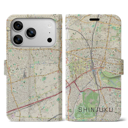 【新宿（東京都）】地図柄iPhoneケース（手帳タイプ）