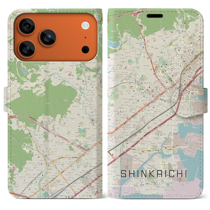 【新開地（兵庫県）】地図柄iPhoneケース（手帳タイプ）