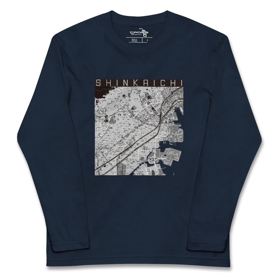 【新開地（兵庫県）】地図柄ロングスリーブTシャツ