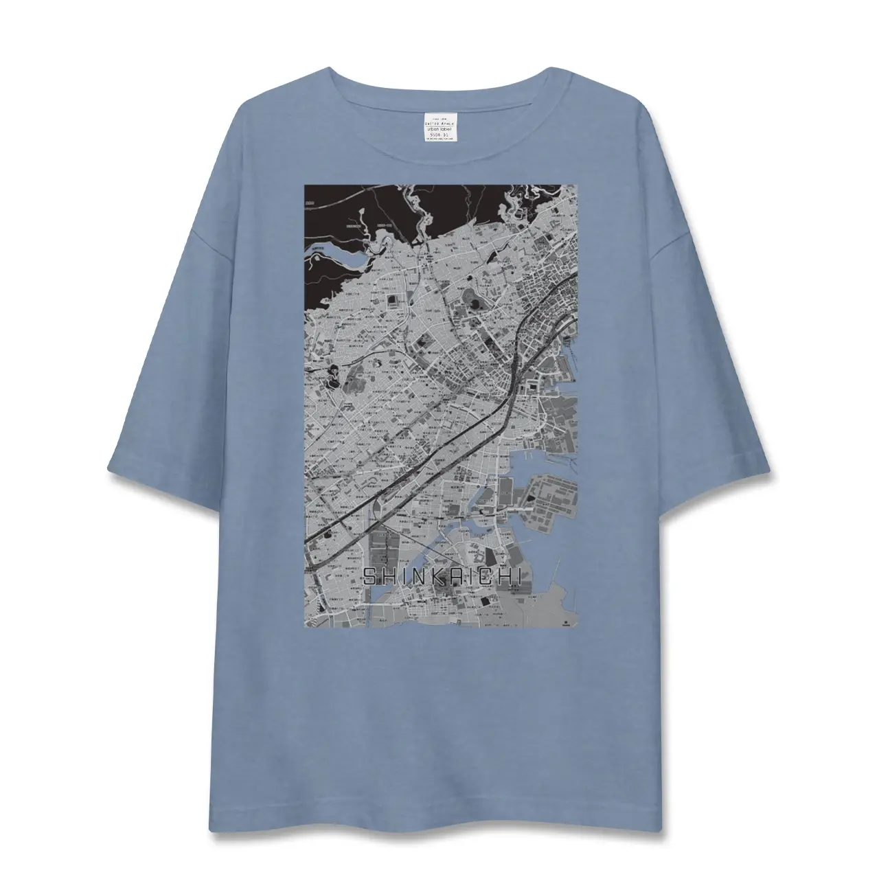 【新開地（兵庫県）】地図柄ビッグシルエットTシャツ
