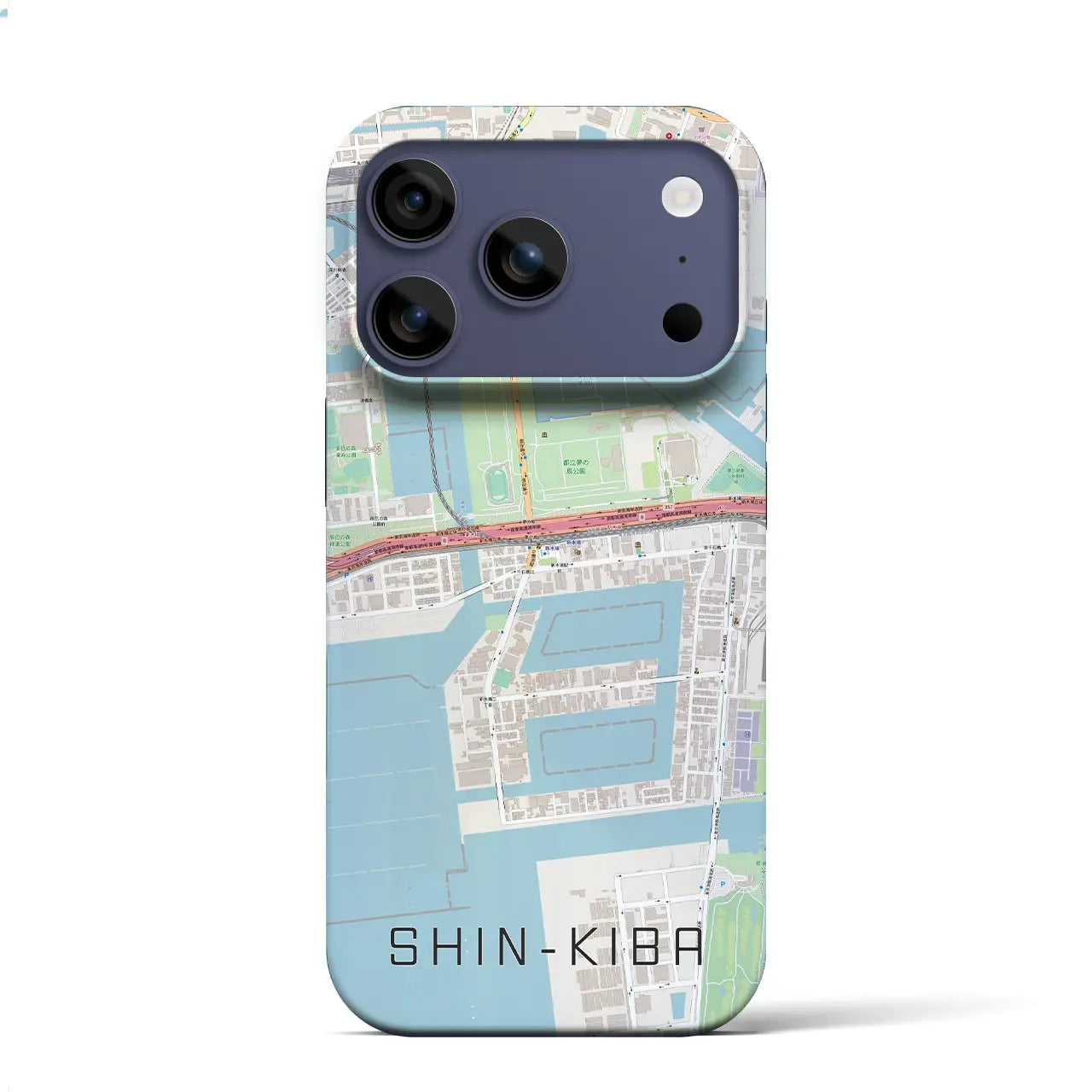 【新木場（東京都）】地図柄iPhoneケース（バックカバータイプ）