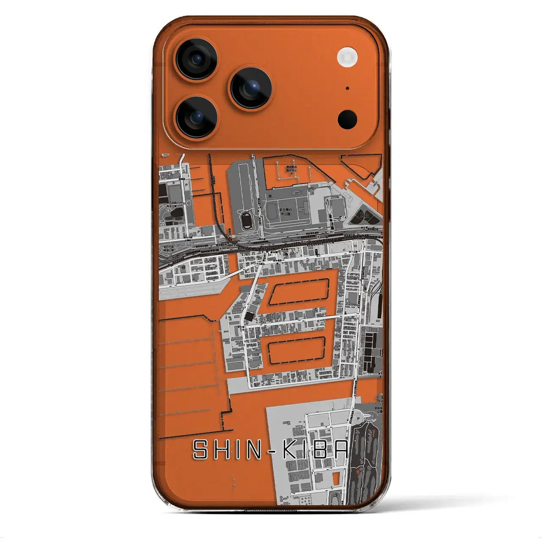 【新木場（東京都）】地図柄iPhoneケース（クリアタイプ）
