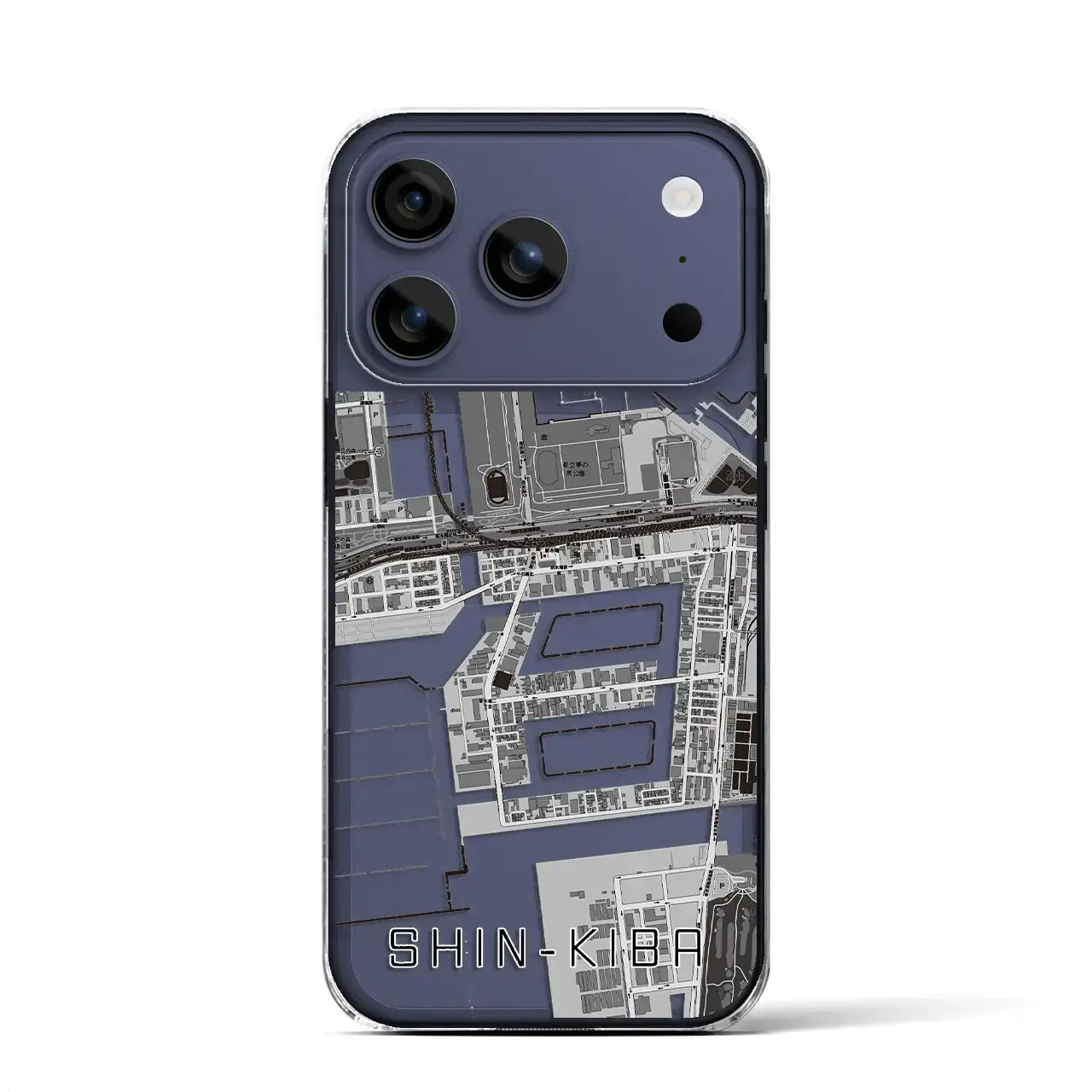 【新木場（東京都）】地図柄iPhoneケース（クリアタイプ）