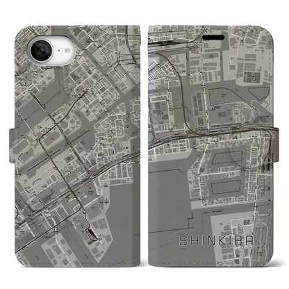 【新木場（東京都）】地図柄iPhoneケース（手帳タイプ）