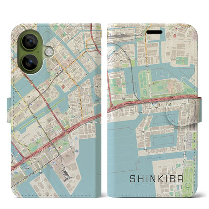 【新木場（東京都）】地図柄iPhoneケース（手帳タイプ）