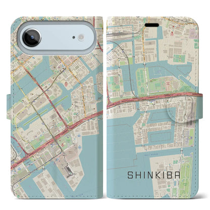 【新木場（東京都）】地図柄iPhoneケース（手帳タイプ）