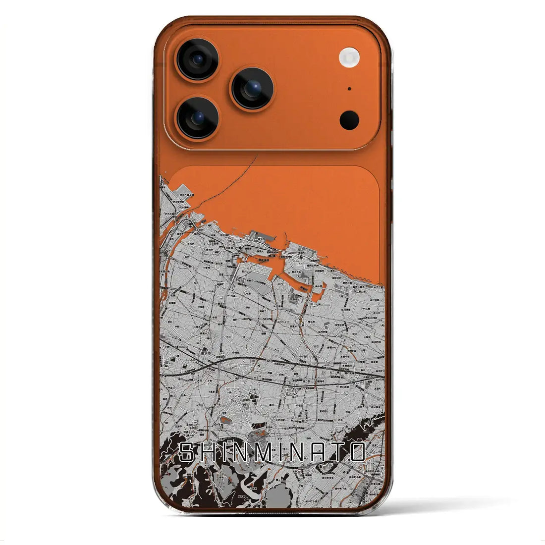 【新湊（富山県）】地図柄iPhoneケース（クリアタイプ）