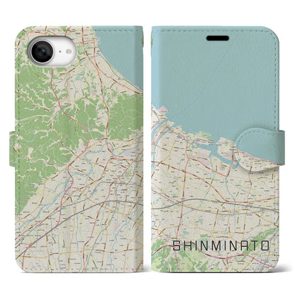 【新湊（富山県）】地図柄iPhoneケース（手帳タイプ）