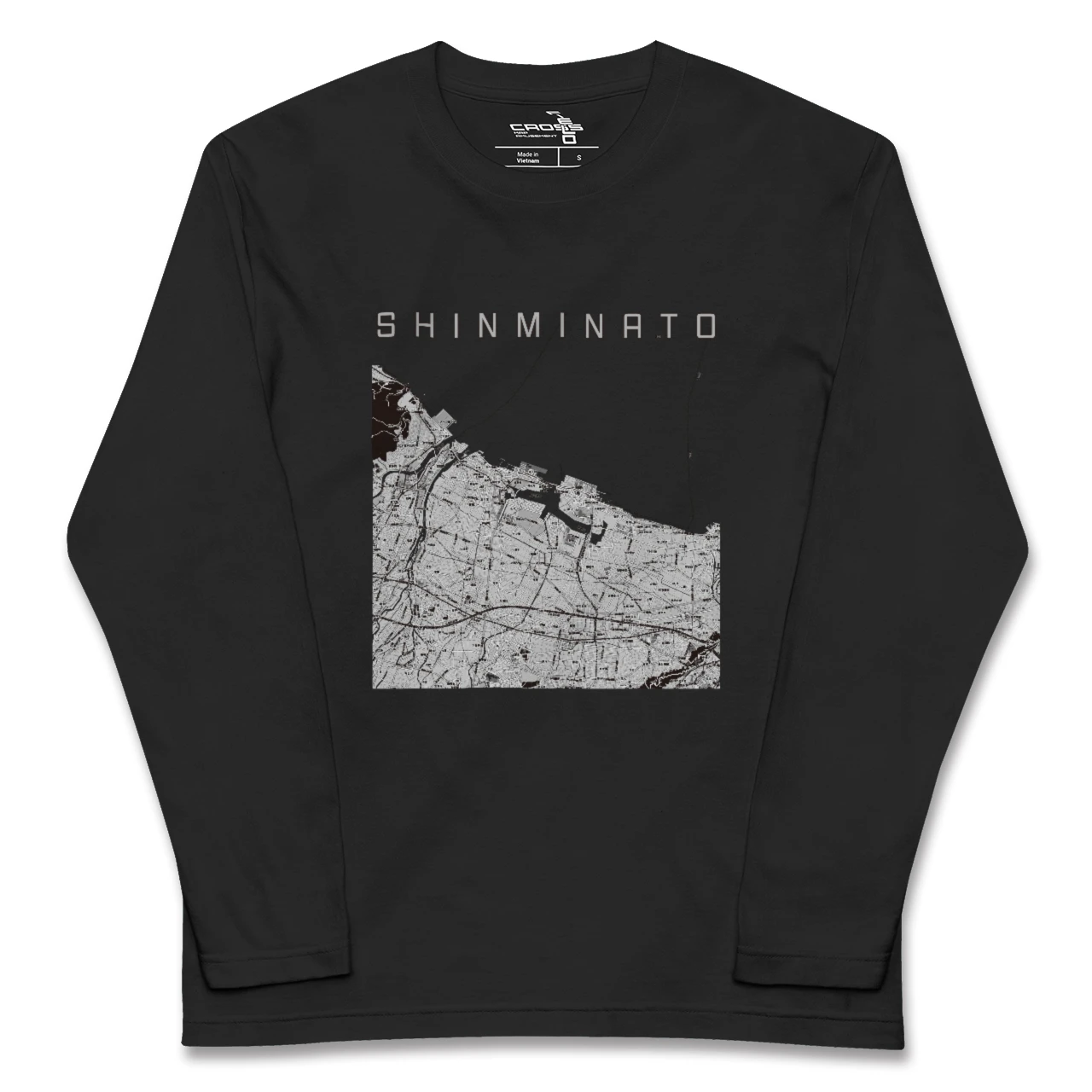 【新湊（富山県）】地図柄ロングスリーブTシャツ