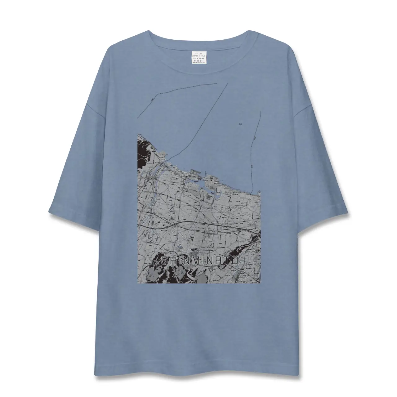 【新湊（富山県）】地図柄ビッグシルエットTシャツ