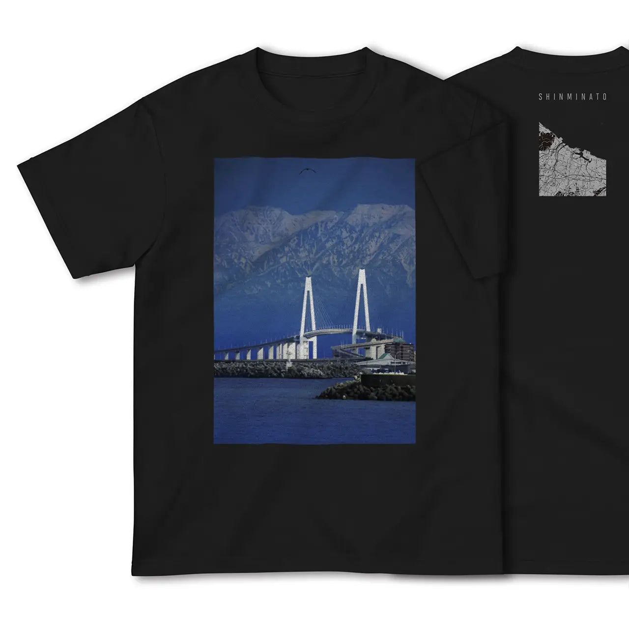 【新湊（富山県）】Map World ハイクオリティTシャツ