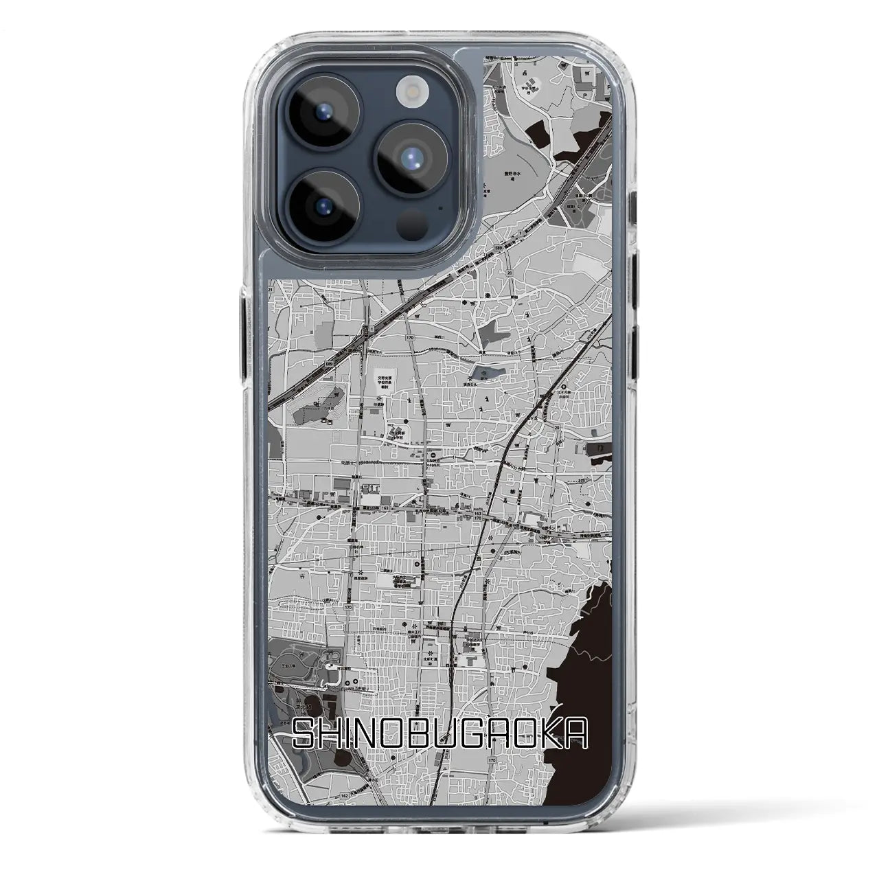 【忍ケ丘（大阪府）】地図柄iPhoneケース（MagSafeタイプ）