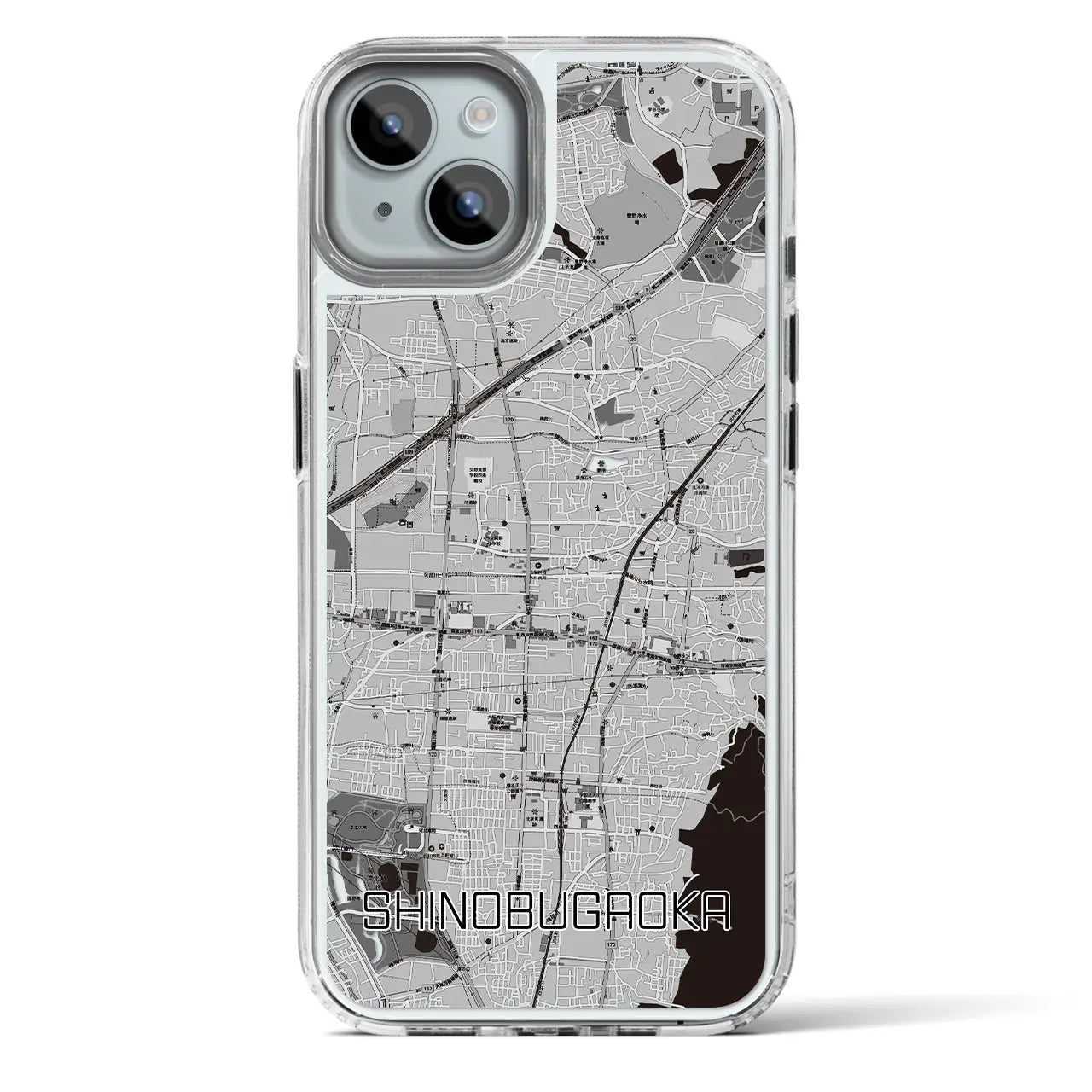 【忍ケ丘（大阪府）】地図柄iPhoneケース（MagSafeタイプ）